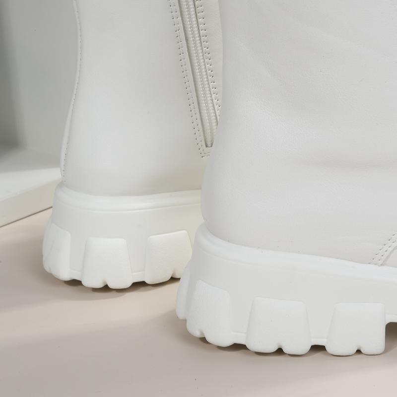 Осень и зима 2024, новые женские ботинки martin в корейском стиле, модные ботинки с круглой толстой подошвой, женские мотоциклетные ботинки в британском стиле