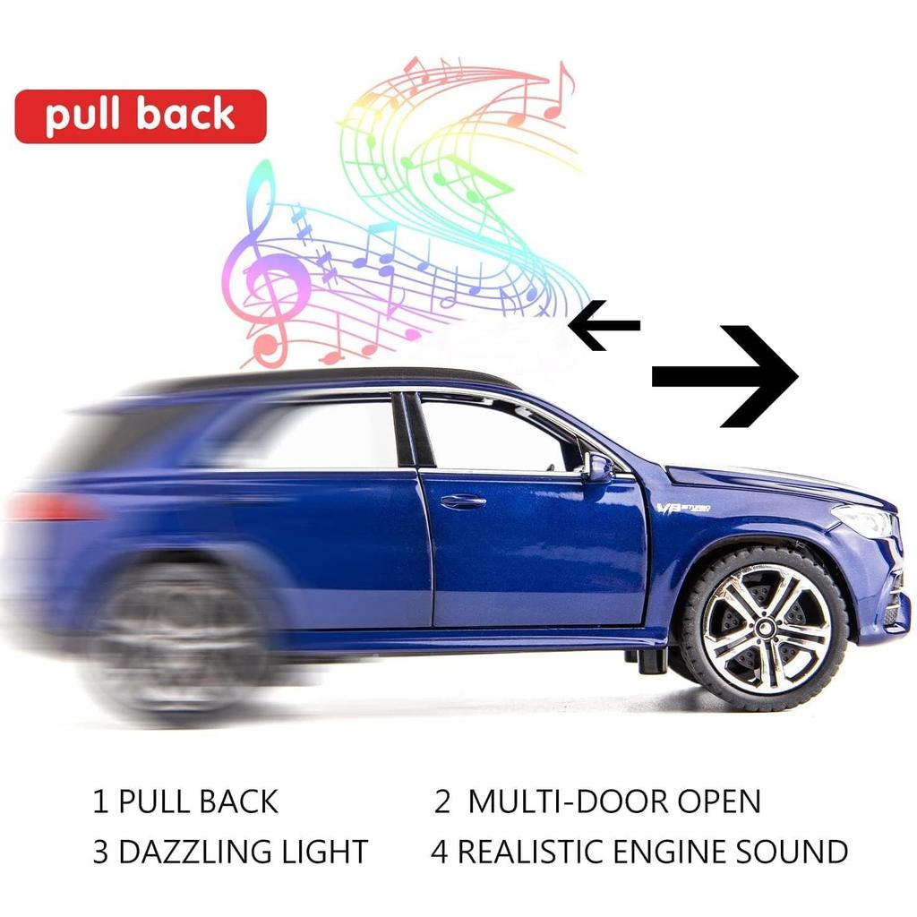 1/32 масштаб Benz AMG GLE 63S внедорожник игрушечный автомобиль, литая под давлением модель автомобиля с откидной спинкой со светом и звуком игрушечный транспорт для детей и мальчиков