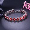Jewelry Trend Charms Women 'S Tennis Bracelets Flower Shiny Zircon Luxury 925 Sterling Silver Wedding Accessories