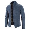 Men's Fashion Coat Winter Warm Knitted Sweater Jacket Casual Stand Collar Cardigan Coat Outdoors Jacket