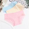 4PC Lace Girl Shorts Briefs Modal Underpants Milk Silk Panties Girls Teenagers