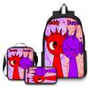 Игровые товары Rhythm Box Школьная сумка Sprunki Мультяшный рюкзак Сумка для ланча Пенал Набор из трех предметов