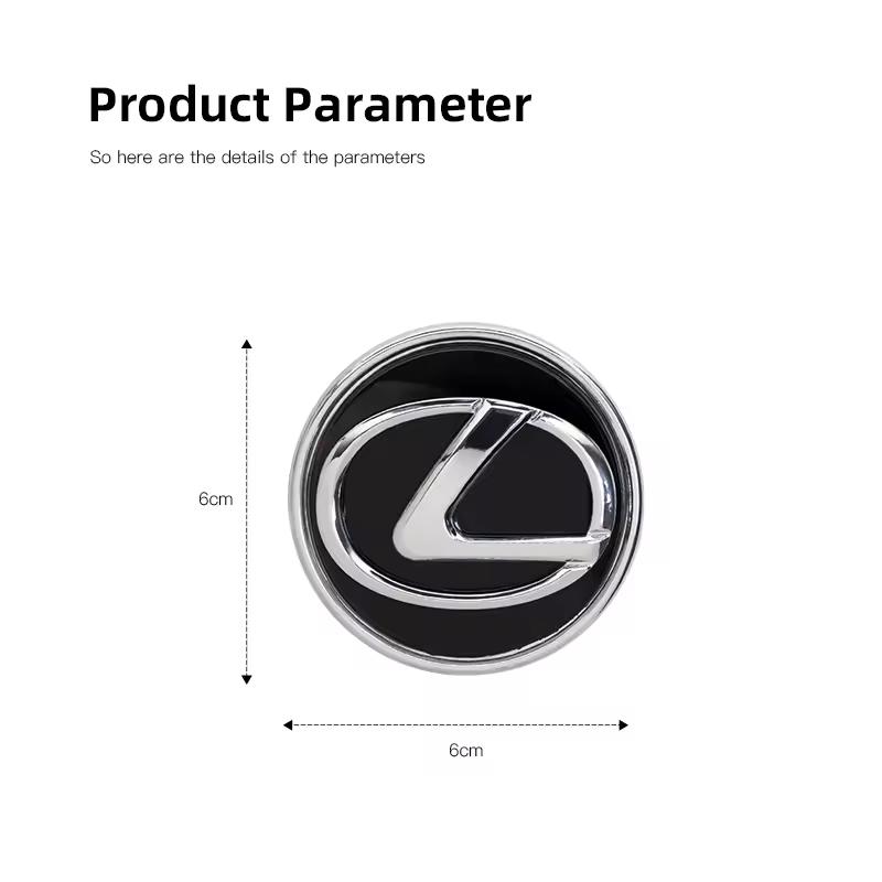 4Pcs 62MM Car Tire Wheel Hub Center Cover Badge Decoration Set for Lexus RX300 IS200 IS250 ES350 CT200H UX250H NX300H RX350