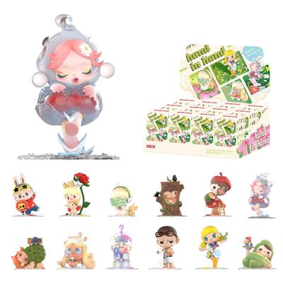 POP MART Серия «Рука об руку» [1 шт.] Pop Mart Gachapon Фигурка-сюрприз Пластиковая модель Премиальная игрушка ПВХ Мягкий винил Оригинальный персонаж Подарок на день рождения