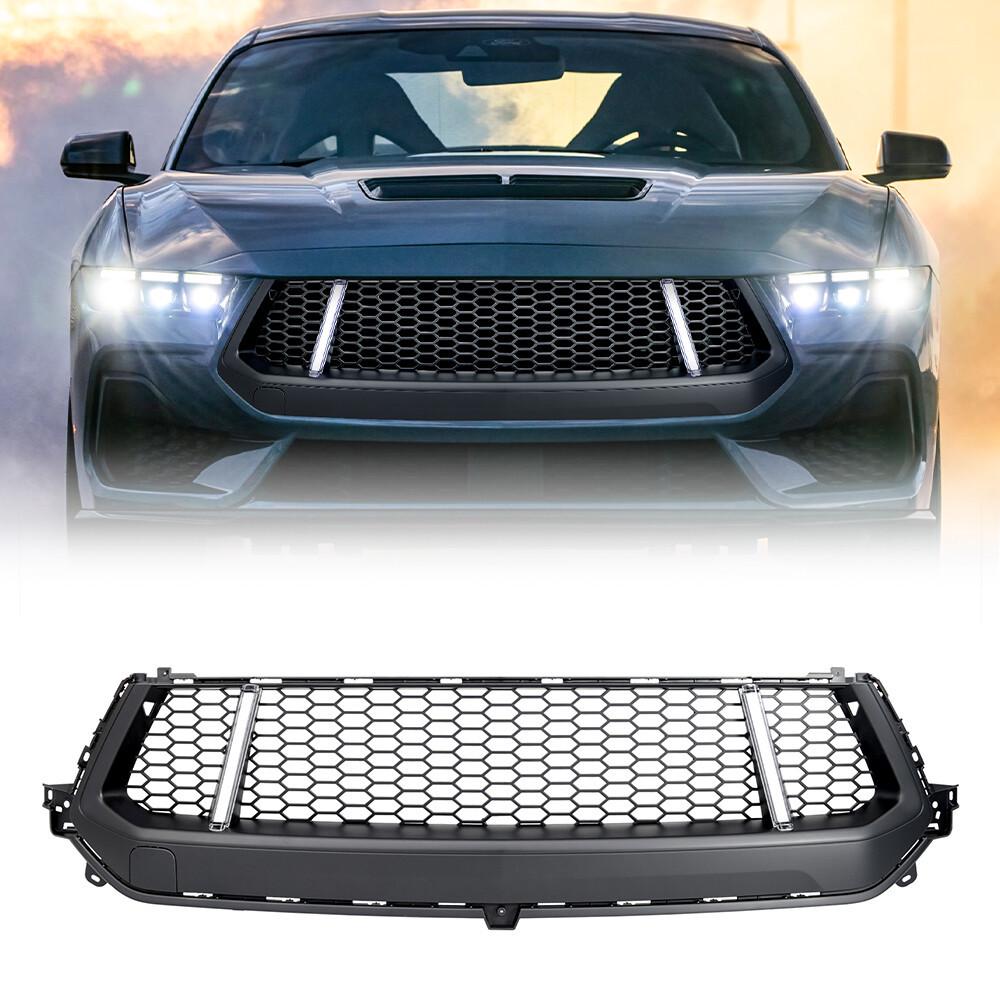 2024 Ford Mustang GT Grille with Daytime Running Lights - Car Modification Accessory