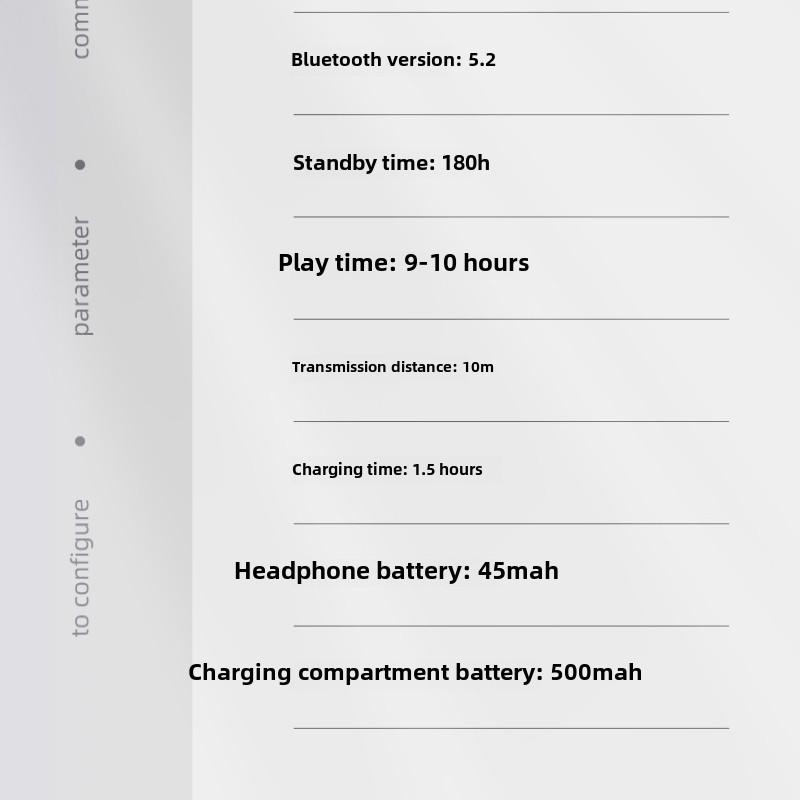 New TWS Wireless Bluetooth Headset Digital Display ENC Call Noise Cancelling Mobile Phone High Sound Quality Mini Running Sport