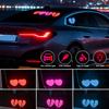 2 шт./компл. Светодиодная подсветка салона автомобиля в форме сердца, USB, украшение на лобовое стекло, DIY-установка, светодиодная подсветка салона