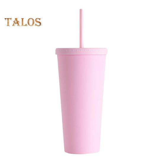 Стакан для кофе 720 мл с крышкой и соломинкой, вакуумная дорожная кофейная кружка с двойными стенками, герметичная многоразовая чашка для воды с широким горлышком