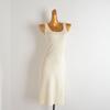 Knitting Camisole Dress Women's Summer Sexy Open Back Pure Color Sleeveless Silm Slim Looking Mid Length Long Length Bodycon Dress