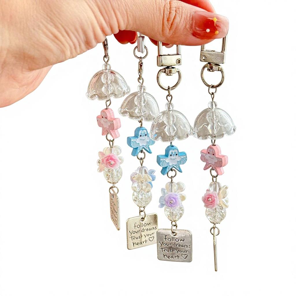 Handmade Kite Alloy Electroplated Minimalist Cute Pendant Wind Chime Phone Chain Bag Hanging Gift