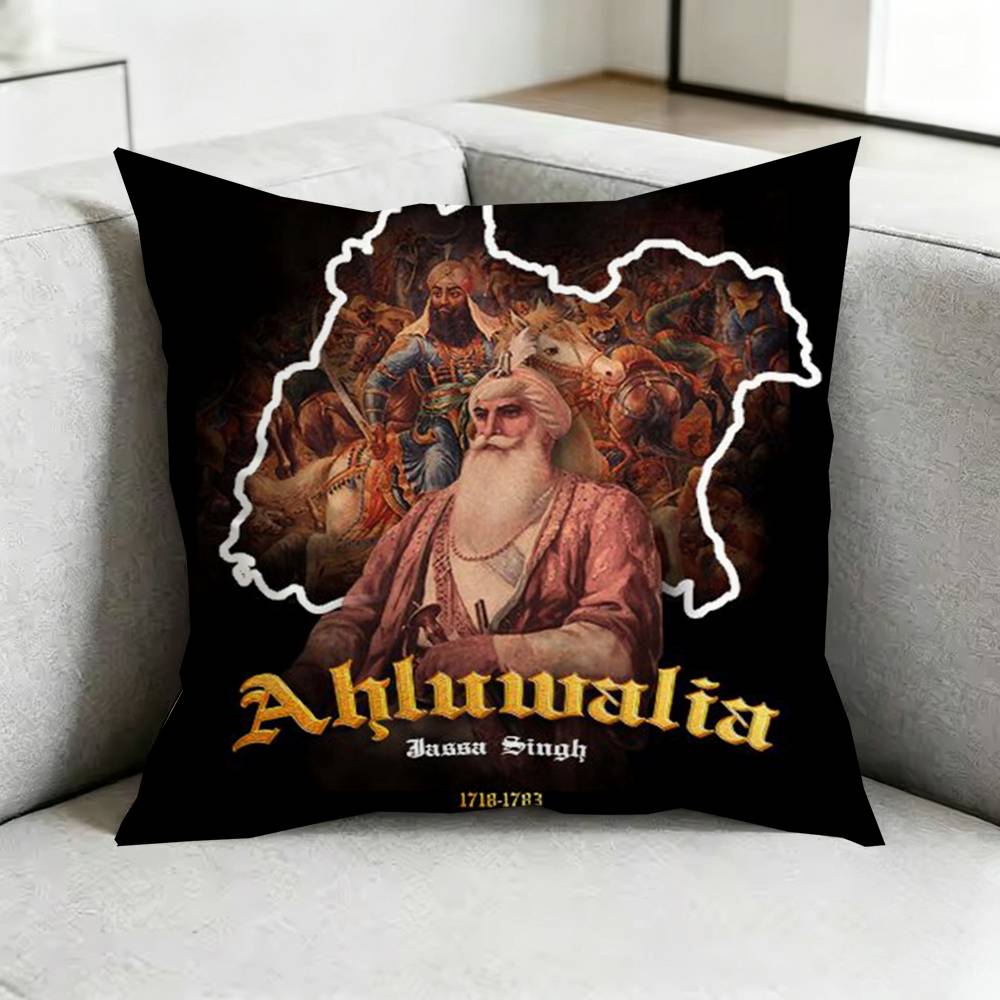 PunjabB Map Pillow Case Square DoubleSided Sofa Cushion Cover Bedroom Bedside Pillow Gift