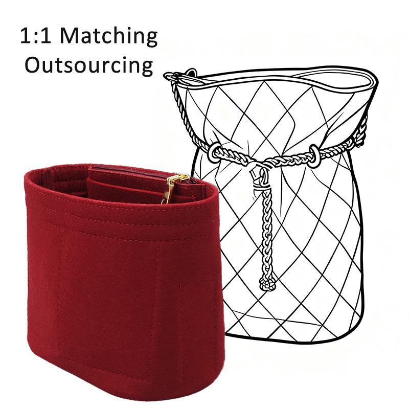 EverToner Soft Felt Liner Insert for Cha-el 22p Bucket Bag Structures the Bag Organizes Belongings Protection
