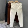 High-End Casual Men's Pants Summer Trendy Slimming Straight-Leg Pants Youth Korean Style Cropped Pants New Arrival