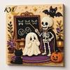 Faux Pearl Painting Kit Halloween Kit, DIY Witchcraft Art 3D Artistic Bead Mosaic Wall Craft for Adults Beginners, Handmade Holiday Decor Creative