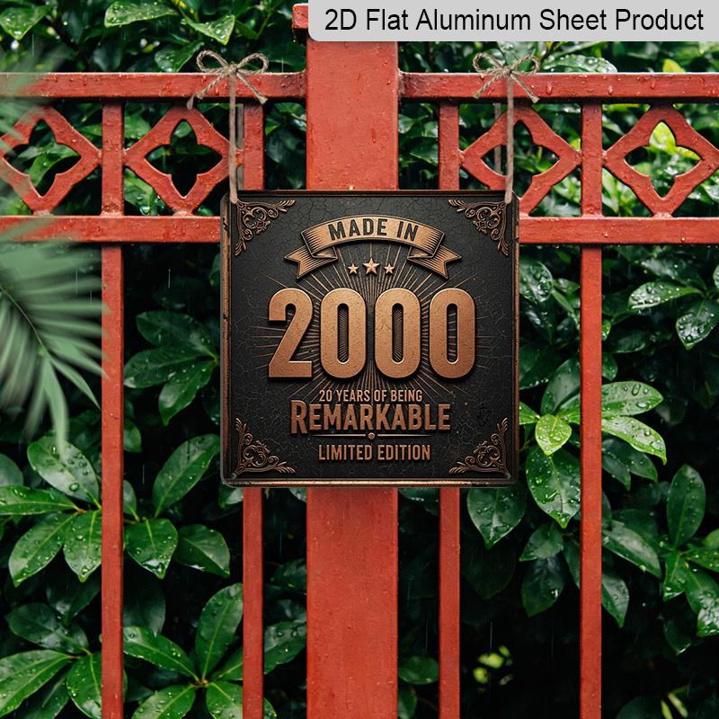 2D Flat, 1pc, Vintage Series 2000 Style Square Aluminum Sign, Timeless Style, Timeless Enthusiast, Classic Home, Suitable Classic Living Room