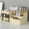Desk Makeup Organizer with Drawer Multi Compartments Pen Pencil Card Storage Holder Cosmetic Stationery Storage Box Office Supplies