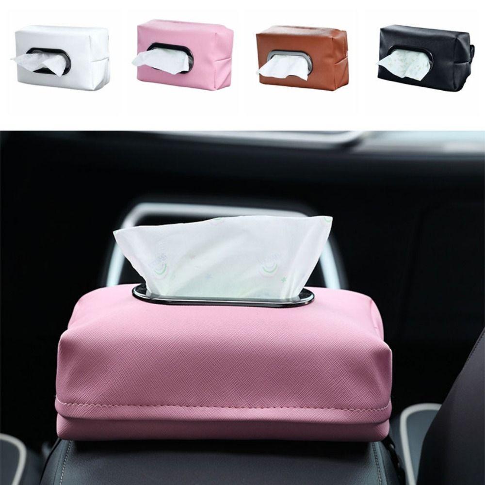 Practical Car Tissue Holder PU Leather Automotive Napkin Holder Gift Tissue Storage Box  Car Seats