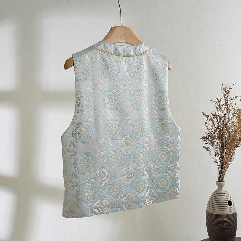 Жилет в иностранном стиле женский год без рукавов жилет тонкий модный наряд ретро стиль топ