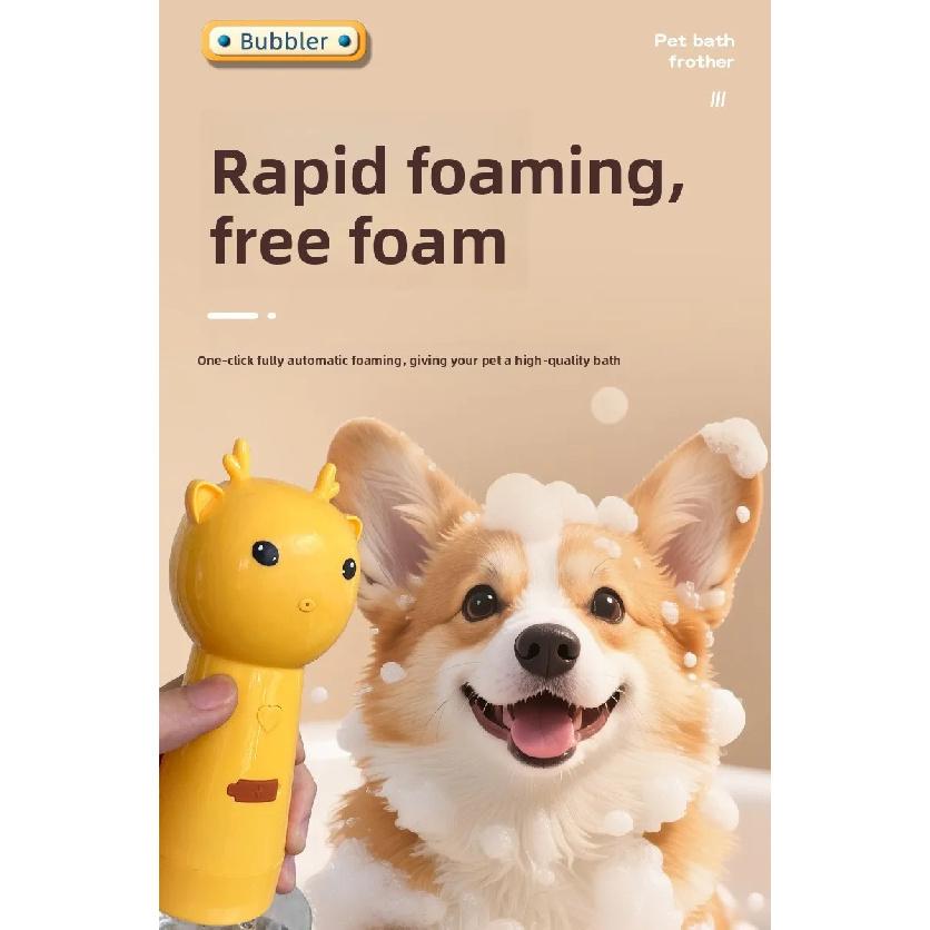 New Pet Products Deer Foaming Machine Cat and Dog Products Pet Bathing Smart Bath Bubble Machine Household Foam Watering Can