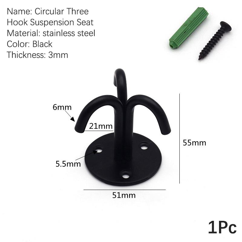 4 шт. Черный нержавеющая сталь верхний крючок настенный мешок потолочный вентилятор лампа крышный вентилятор U-образные крючки