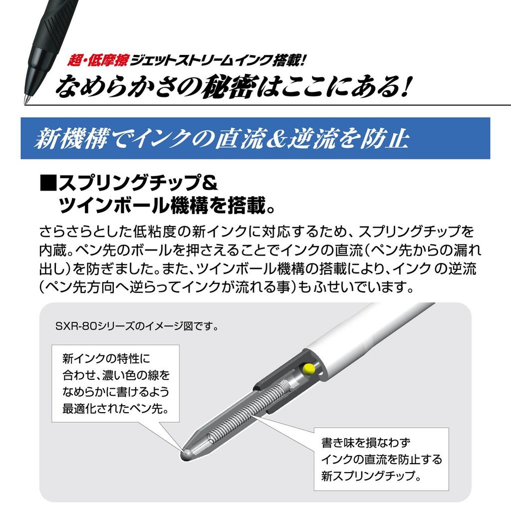 Трехцветная шариковая ручка Mitsubishi Pencil Jetstream 0,5 Синий SXE3400051P.9 Легко писать