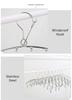 Clothes Hanger 10 Clips Stainless Steel Clothespins Clothes Drying Rack Clothes Hanger for Hanging Socks Baby Clothes Cloth Diapers Bras Towel Underw