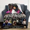 Name Custom Rod Wave Print Flannel Blanket High Quality Warm Comfortable Cover for All Seasons Perfect for Gifts Home Decor