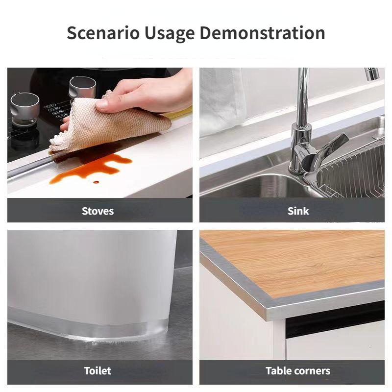 Высокотемпературная наклейка из алюминиевой фольги для столешниц кухонной плиты Водонепроницаемая наклейка для жиростойких раковин Самоклеящиеся наклейки на швы
