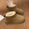 Fleece Snow Boots Women Wear Thick Soles Winter 2025 New Fur Integrated Short Boots Thickened Non-slip Cotton Shoes