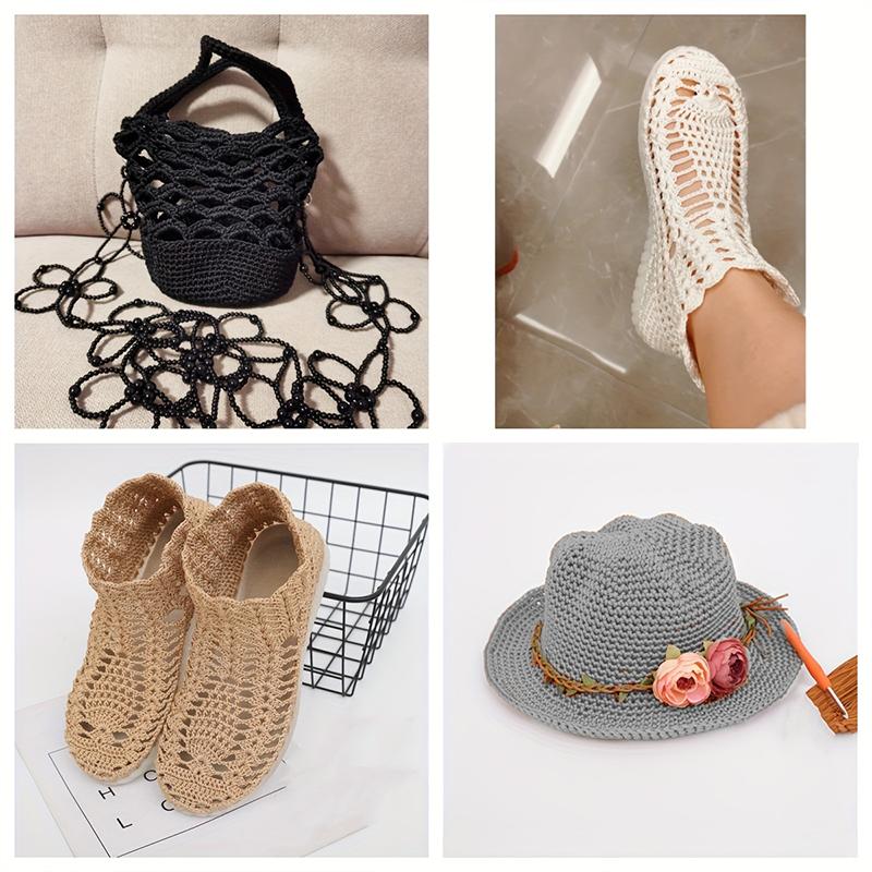 110 г/рулон пряжа из трех нитей для вязания крючком сумка шапка обувь полипропиленовая пряжа нить для ручного вязания кукла амигуруми тапочки 1,5 мм