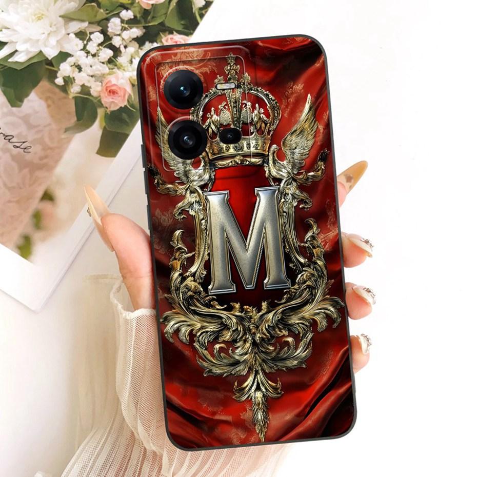Fashion Crown Letter Couple Phone Case For Vivo V25 V25e Soft Silicone Cases For Vivo V25e V25 V2202 V2201 Covers Bumpers