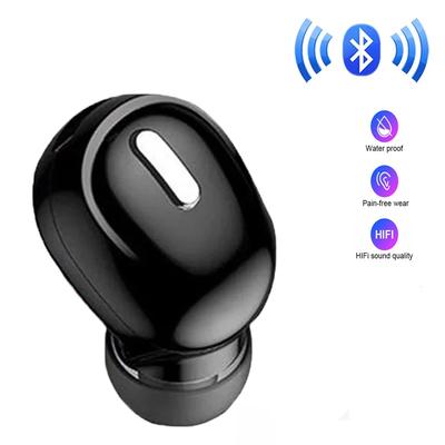 Мини Беспроводные Наушники Bluetooth Наушники с Микрофоном Внутриканальные Спортивные Водонепроницаемые Наушники Handsfree Одинарная Гарнитура для iPhone Xiaomi