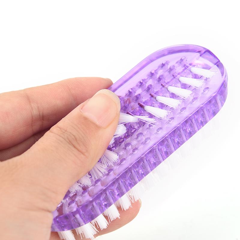 Plastic Nail Cleaning Scrubbing Brush Double Sided Hand Nail Brush Cleaner