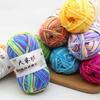 Milk Cotton Segment Dyed Yarn Colorful Hand Knitting Crochet Rainbow Spray Dot Wool Yarn Knitted Baby Sweater Scarf Cake Thread