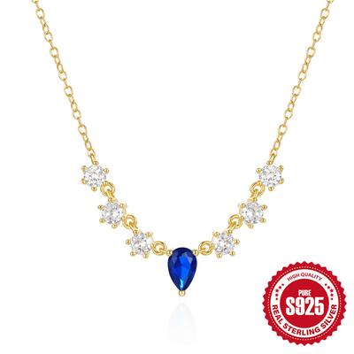 Серебряное ожерелье S925, Крутой темперамент, Нишевый дизайн, Цепочка на ключицу, Цепочка на шею, Персонализированное высококлассное роскошное ожерелье.