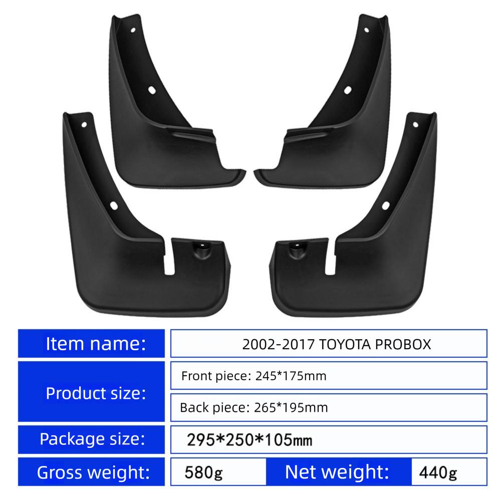 4 шт. брызговики для Toyota Probox 2016-2022 2017 2018 2019 2010 2011 Toyota avanza передние и задние брызговики автомобильные аксессуары автостайлинг