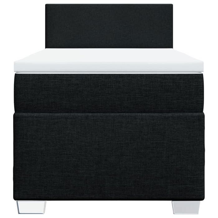 Maison Exclusive - Sommier à lattes de lit et matelas Noir 80x200 cm Tissu
