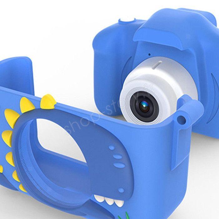 Цифровой фотоаппарат - DINOCAM - 1080P - Детский - Перезаряжаемый через USB - Синий