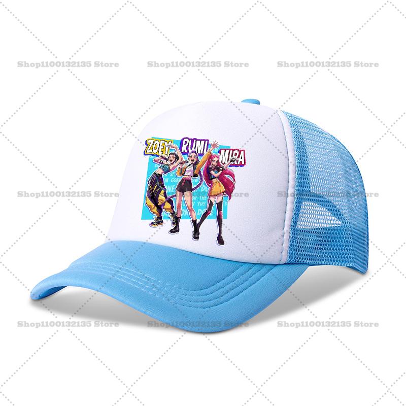 KPoP Demon Hunter Summer Baseball Cap Cartoon Anime Print Hat Boy Girl Breathable Kid Hat HipHop NetCap Kawaii Kids Toy Gift