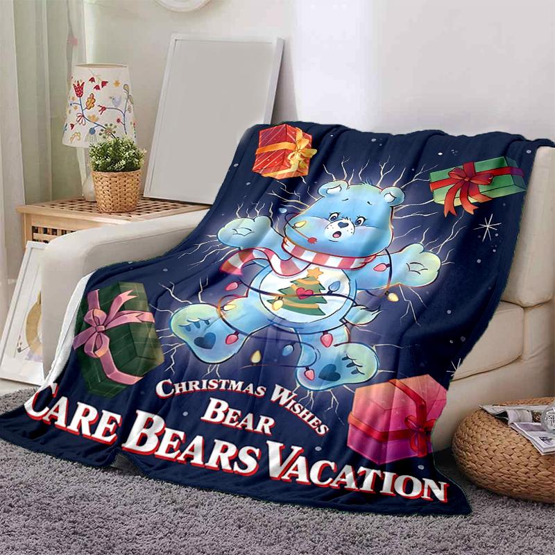 1Pc Christmas Bear Vacation Blanket Soft And Comfortable Casual Warm Camping Travel Christmas Halloween Gift M921106