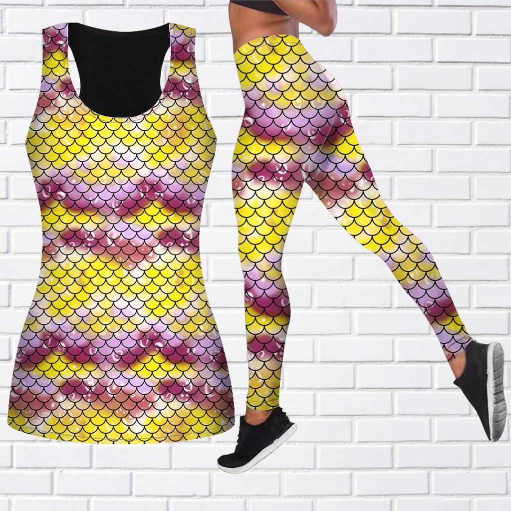 Экипировка для йоги с красным чешуйчатым принтом для женщин, модные леггинсы для тренировок, спортивные повседневные штаны для фитнеса и йоги