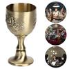 Flower Embossed Vintage Wine Cup Metal Chalice Cup Goblets & Chalices Communion Cups  Church Use
