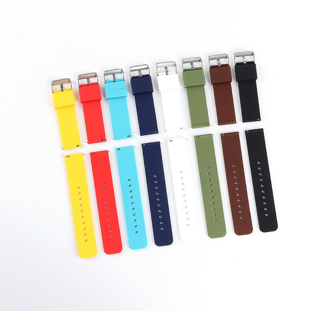 Многоцветный водонепроницаемый силиконовый ремешок для смарт-часов с быстросъемными шпильками размеров 16/18/20/22/24 мм