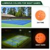 PATIKIL Светящийся в темноте пиклбол 40 отверстий Светящийся в темноте набор пиклболов из 6 штук Мячи для пиклбола для улицы с сетчатым мешком для игры в помещении и на улице Оранжевый