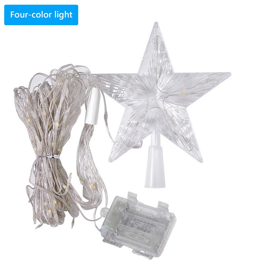 Waterfall Christmas Tree Light with Topper Star LED Lights Star String Lights for Yard Party Home Holiday