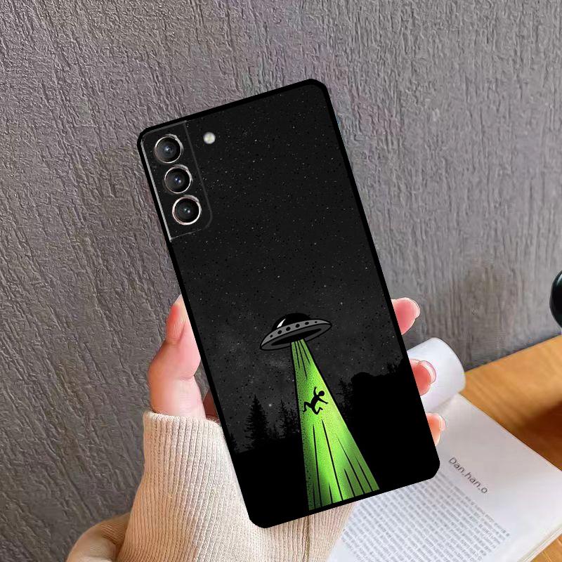 Мультяшный инопланетянин НЛО Мягкий чехол для Samsung Galaxy S20 FE S21 S22 S23 Ultra Note 20 S8 S9 S10 Note 10 Plus Чехол