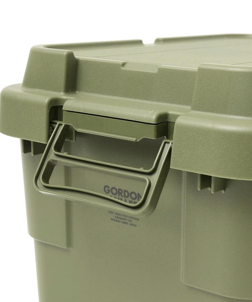 GORDON MILLER Автомобильный 50-литровый складной багажник для хранения вещей Органайзер Оливково-серый с крышкой для сидения на открытом воздухе Большая вместимость 1613361