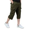 Men's Cargo Shorts, Plus Size, Loose Fit, Cotton, Summer Pants, Work Shorts, Fishing Wear, Green, OD XL