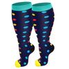 1/3 Pairs Plus Size Compression Socks For Women Wide Calf Knee High Support For Running Athletic Fit Cycling