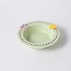Nostalgie Ceramic Feeding Bowl for Dogs & Cats, Whisker Friendly Kitten Food Water Dish, Wide Shallow Pet Feeder Plate Dry Wet